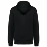 Ecologisch uniseks sweatvest met capuchon, black — productfoto 14