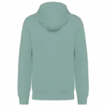 Ecologisch uniseks sweatvest met capuchon, sage — productfoto 21