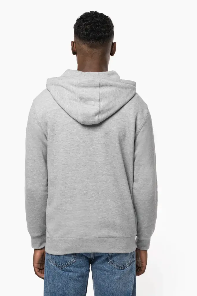 Ecologische uniseks sweater met capuchon — productfoto 3