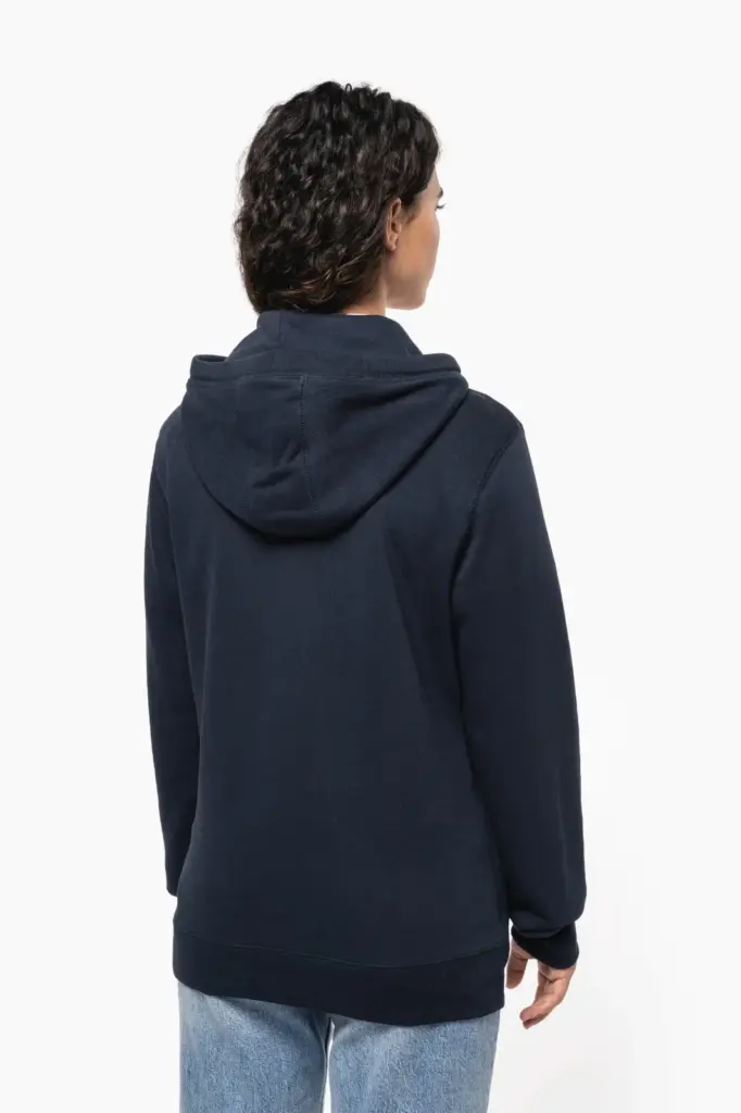 Ecologische uniseks sweater met capuchon — productfoto 5