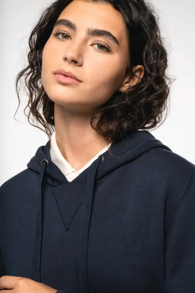 Ecologische uniseks sweater met capuchon — productfoto 7