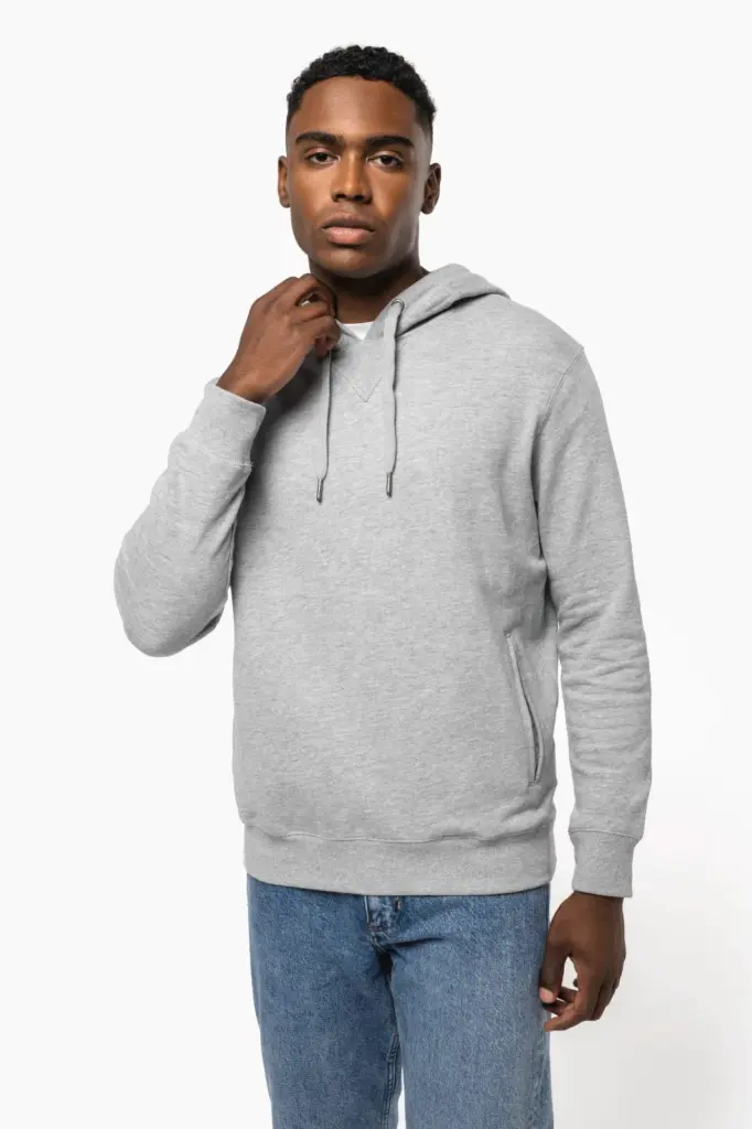 Ecologische uniseks sweater met capuchon — productfoto 9