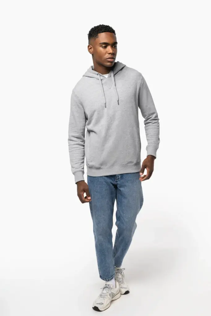 Ecologische uniseks sweater met capuchon — productfoto 12