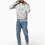Ecologische uniseks sweater met capuchon — productfoto 13