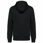 Ecologische uniseks sweater met capuchon, black — productfoto 17