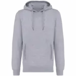 Ecologische uniseks sweater met capuchon, oxford grey — productfoto 22