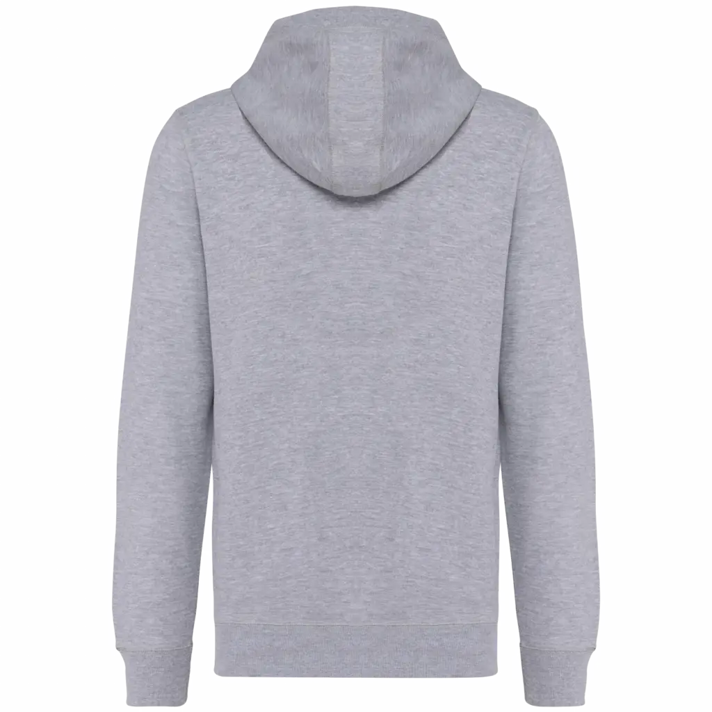 Ecologische uniseks sweater met capuchon, oxford grey — productfoto 23