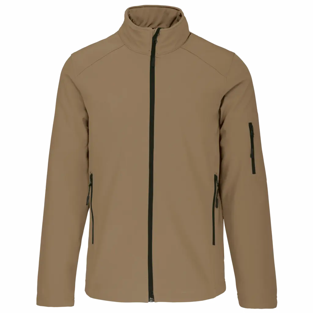 Softshell jas, camel — productfoto 15