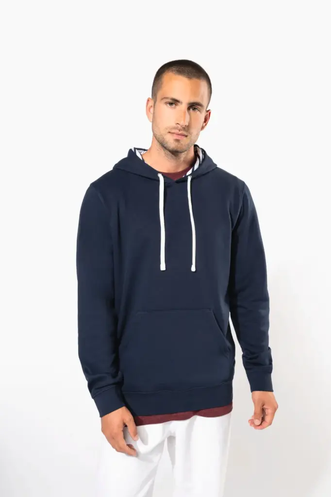 K4013-9_2025 - Hidalgo Unisex sweater met capuchon met contrasterend motief — productfoto 2