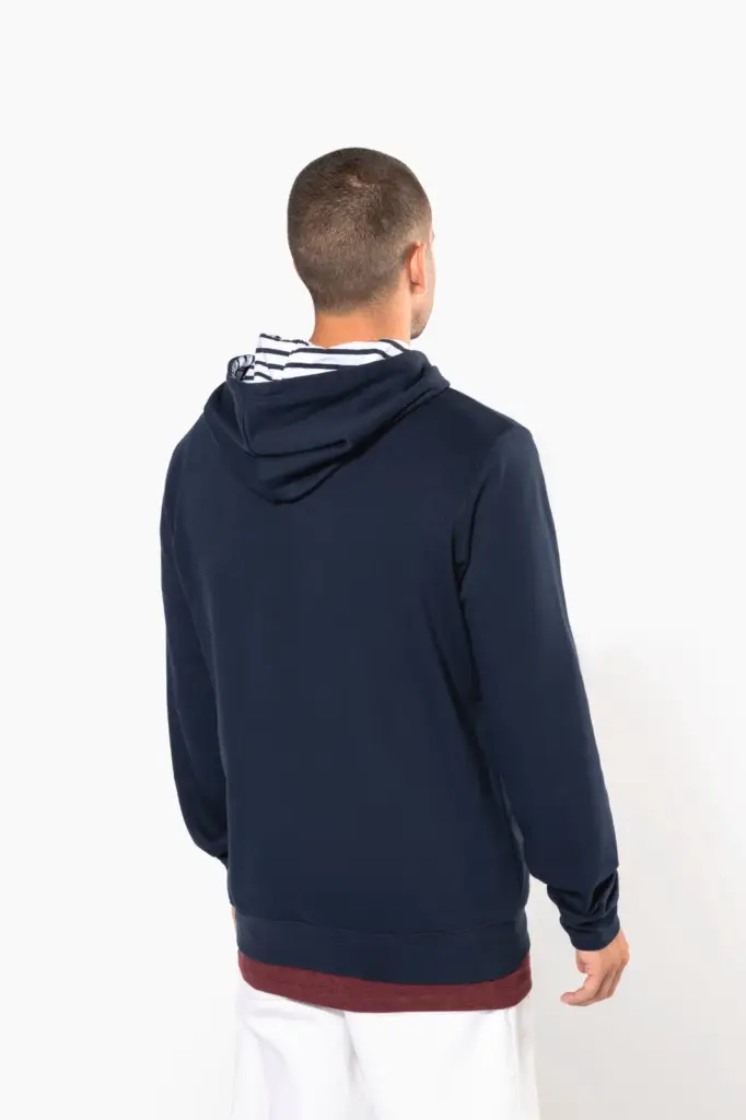 K4013-7_2025 - Hidalgo Unisex sweater met capuchon met contrasterend motief — productfoto 3