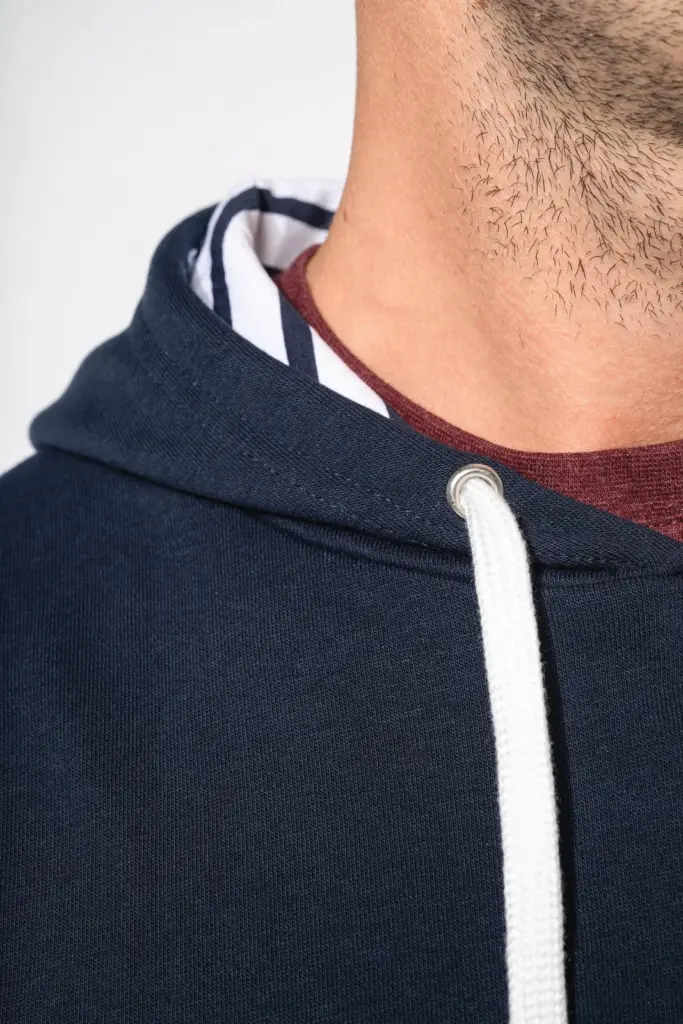 K4013-11_2025 - Hidalgo Unisex sweater met capuchon met contrasterend motief — productfoto 4