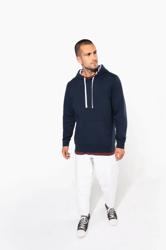 K4013-4_2025 - Hidalgo Unisex sweater met capuchon met contrasterend motief — productfoto 6