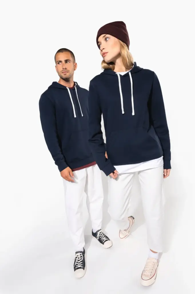 K4013-14_2025 - Hidalgo Unisex sweater met capuchon met contrasterend motief — productfoto 7