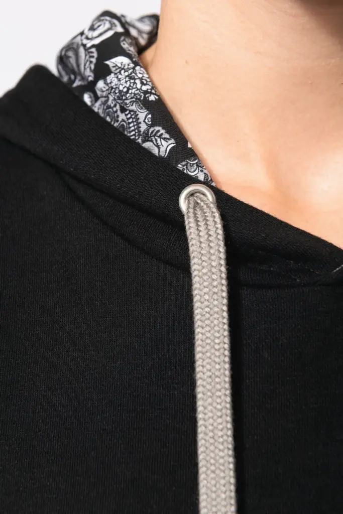 K4013-19_2022 - Hidalgo Unisex sweater met capuchon met contrasterend motief — productfoto 12
