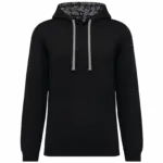 PS_K4013_BLACK-MEXICANSKULL - Hidalgo Unisex sweater met capuchon met contrasterend motief, black / mexican skull — productfoto 15