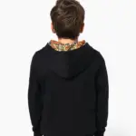 Sweater met contrasterende capuchon met motief — productfoto 5