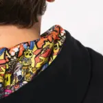 Sweater met contrasterende capuchon met motief — productfoto 6
