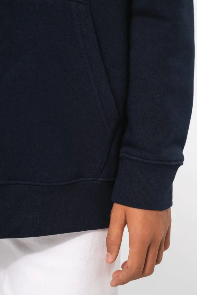 Sweater met contrasterende capuchon met motief — productfoto 12