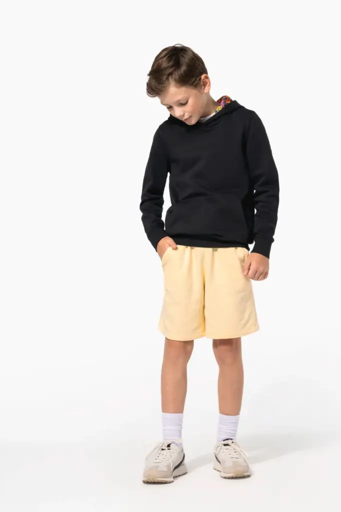 Sweater met contrasterende capuchon met motief — productfoto 20