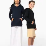 Sweater met contrasterende capuchon met motief — productfoto 22