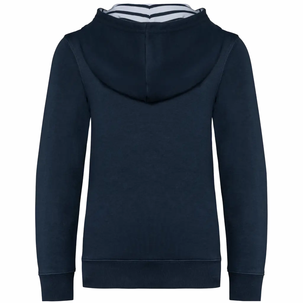 Sweater met contrasterende capuchon met motief, navy / mariniere — productfoto 28