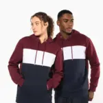 Driekleurige unisex sweater met capuchon — productfoto 9