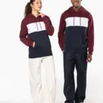 Driekleurige unisex sweater met capuchon — productfoto 16