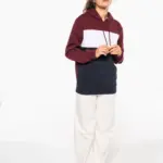 Driekleurige unisex sweater met capuchon — productfoto 17