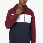 Driekleurige unisex sweater met capuchon — productfoto 19