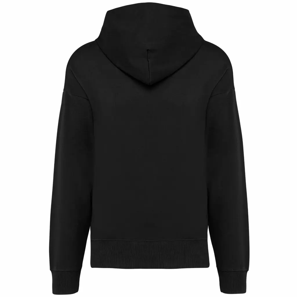 PS_K4018-B_BLACK - Hidalgo-werbeartikel Oversized fleece sweater met capuchon, black — productfoto 16