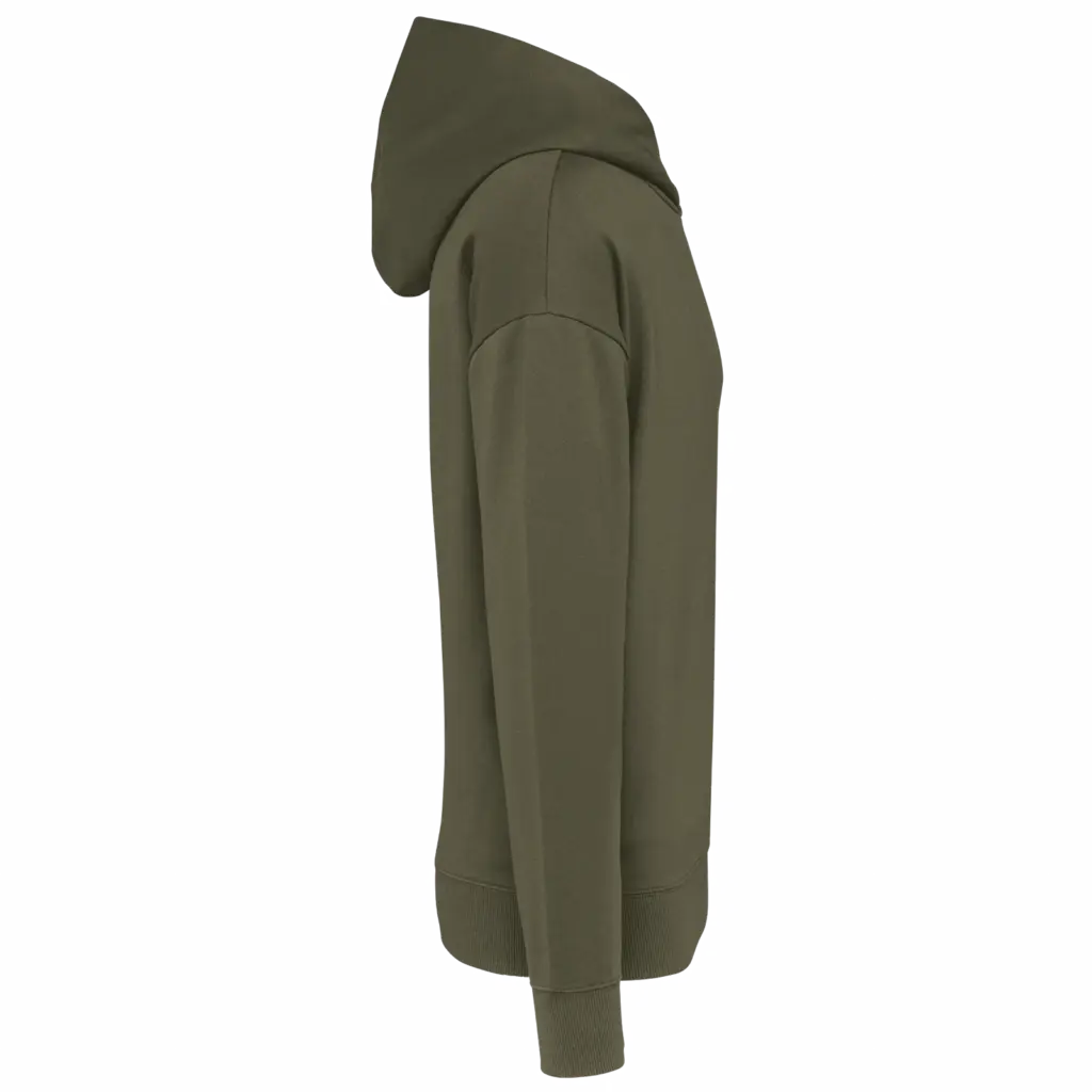 PS_K4018-S_LIGHTKHAKI - Hidalgo-werbeartikel Oversized fleece sweater met capuchon, light khaki — productfoto 20