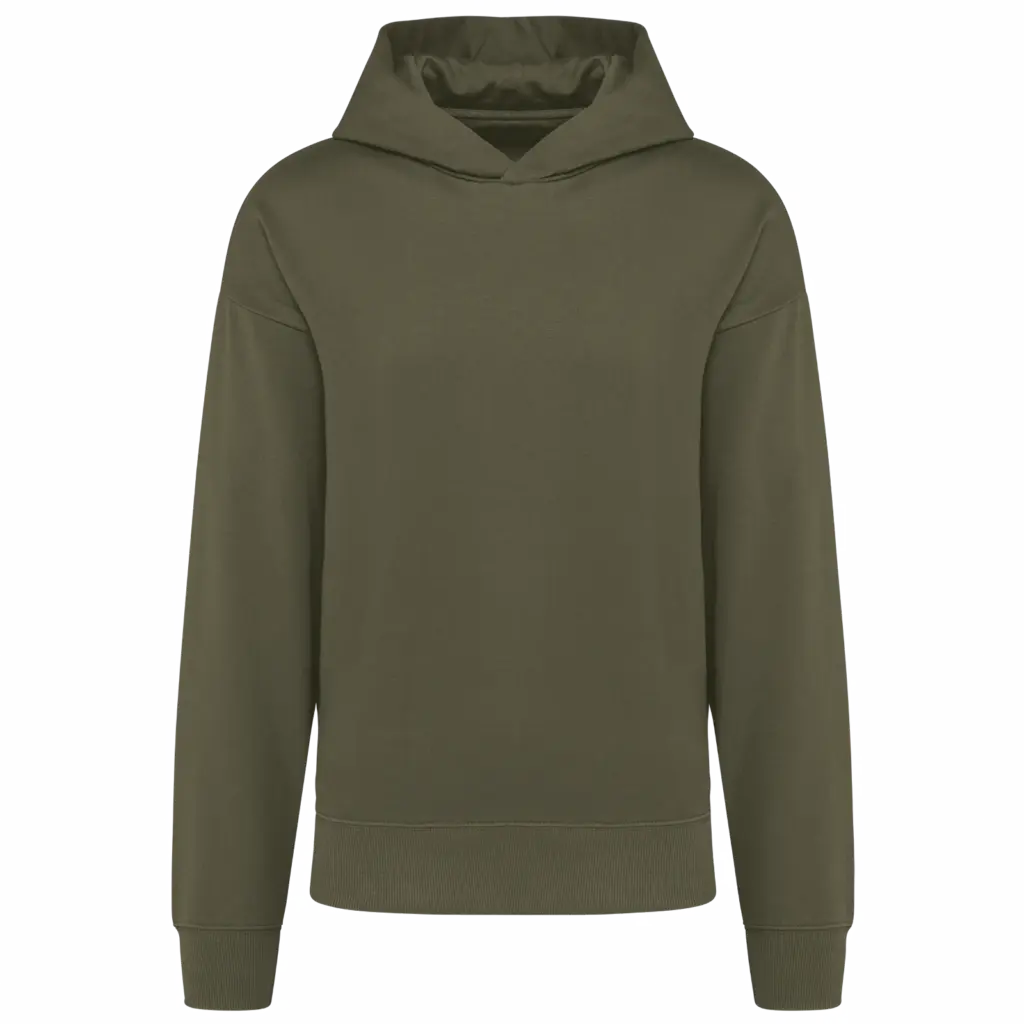 PS_K4018_LIGHTKHAKI - Hidalgo-werbeartikel Oversized fleece sweater met capuchon, light khaki — productfoto 21
