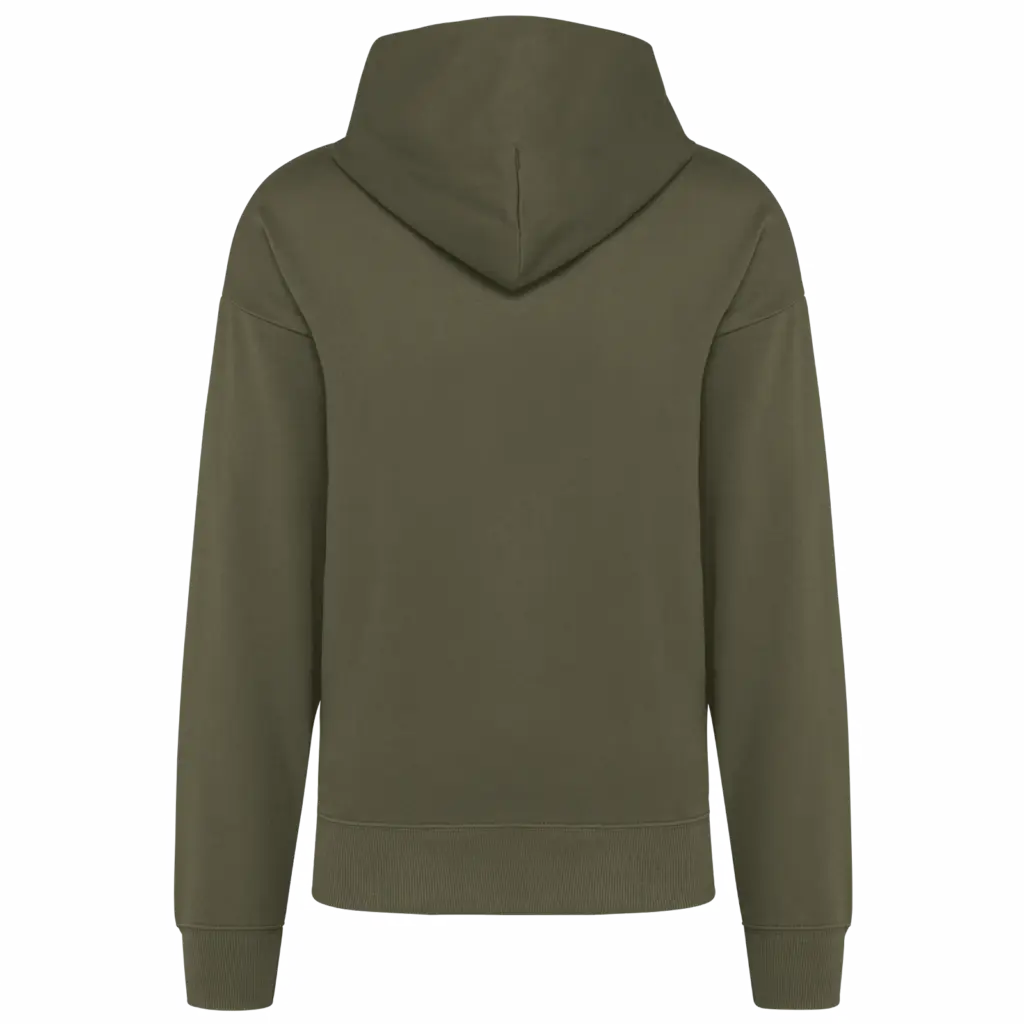 PS_K4018-B_LIGHTKHAKI - Hidalgo-werbeartikel Oversized fleece sweater met capuchon, light khaki — productfoto 22