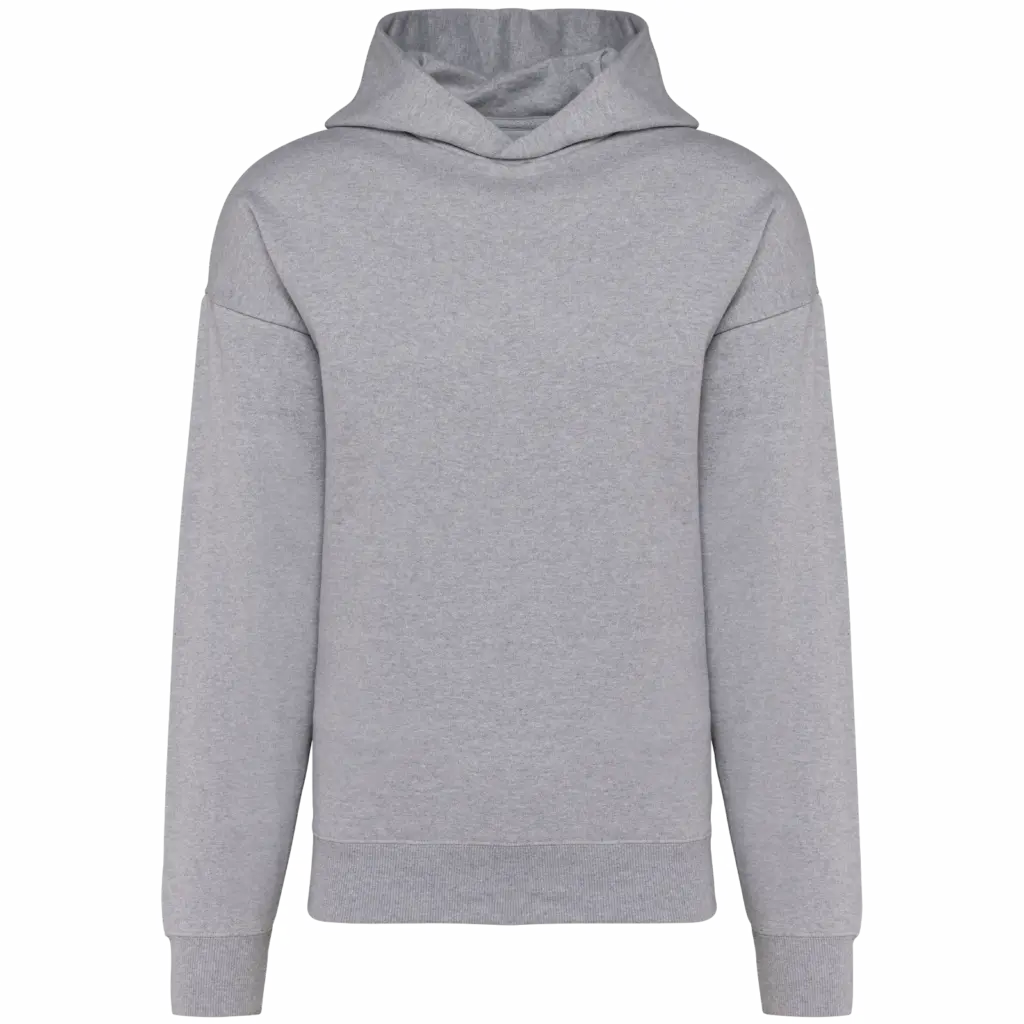 PS_K4018_OXFORDGREY - Hidalgo-werbeartikel Oversized fleece sweater met capuchon, oxford grey — productfoto 27