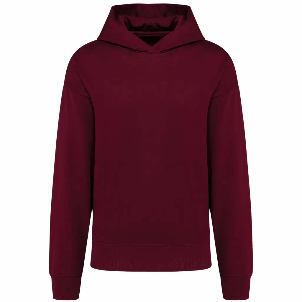 PS_K4018_WINE - Hidalgo-werbeartikel Oversized fleece sweater met capuchon, wine — productfoto 30