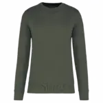 PS_K4025_DARKKHAKI - Hidalgo-werbeartikel Ecologische sweater met ronde hals, dark khaki — productfoto 32
