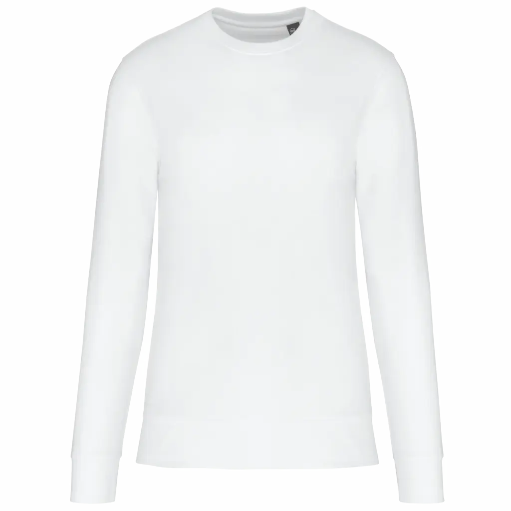 PS_K4025_WHITE - Hidalgo-werbeartikel Ecologische sweater met ronde hals, white — productfoto 98