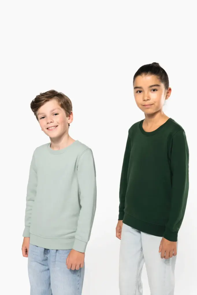 Ecologische kindersweater met ronde hals