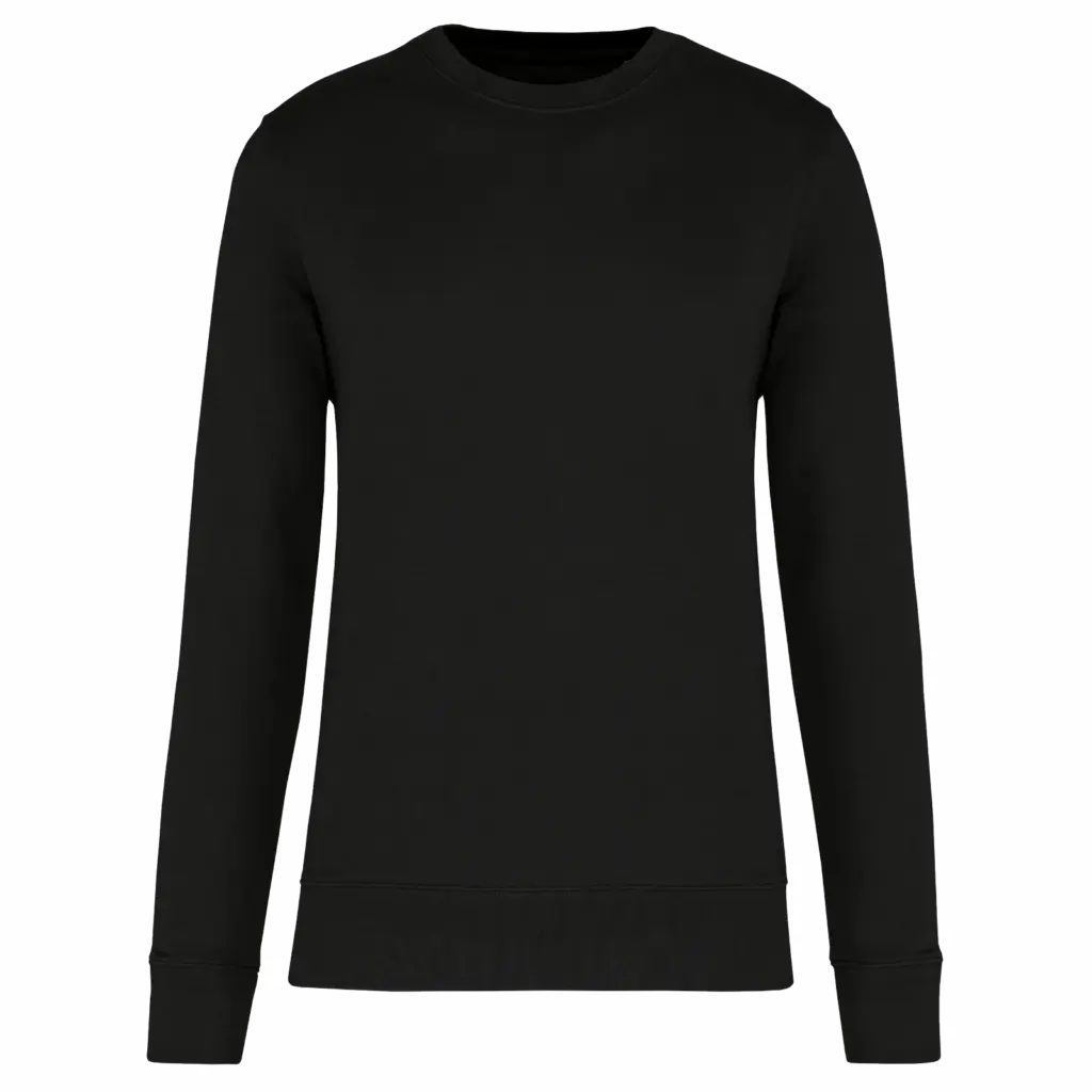 Ecologische kindersweater met ronde hals, black — productfoto 3