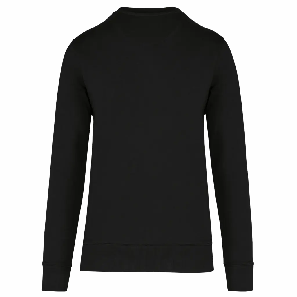 Ecologische kindersweater met ronde hals, black — productfoto 4