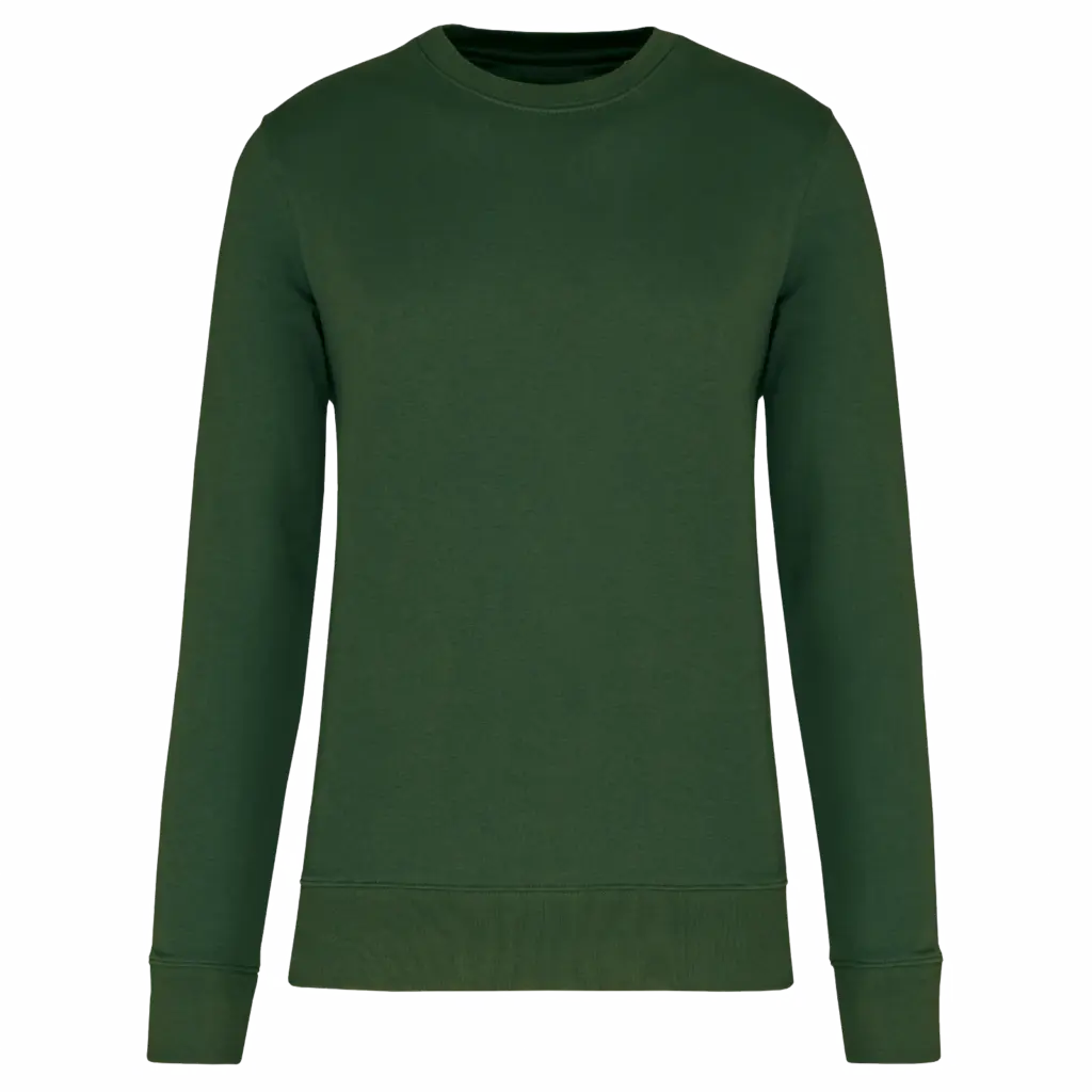 Ecologische kindersweater met ronde hals, forest green — productfoto 9