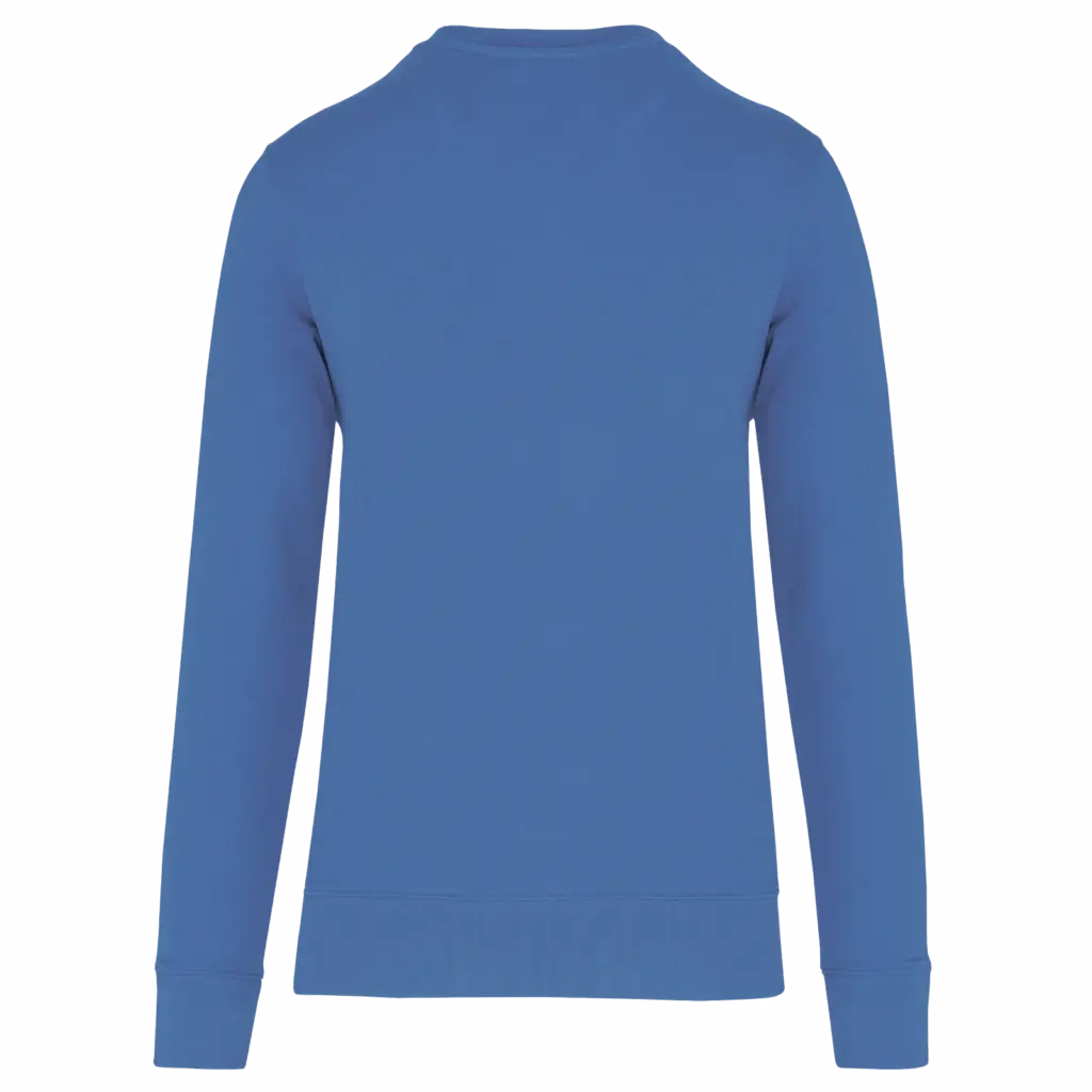 Ecologische kindersweater met ronde hals, light royal blue — productfoto 16