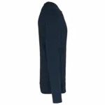 Ecologische kindersweater met ronde hals, navy — productfoto 17