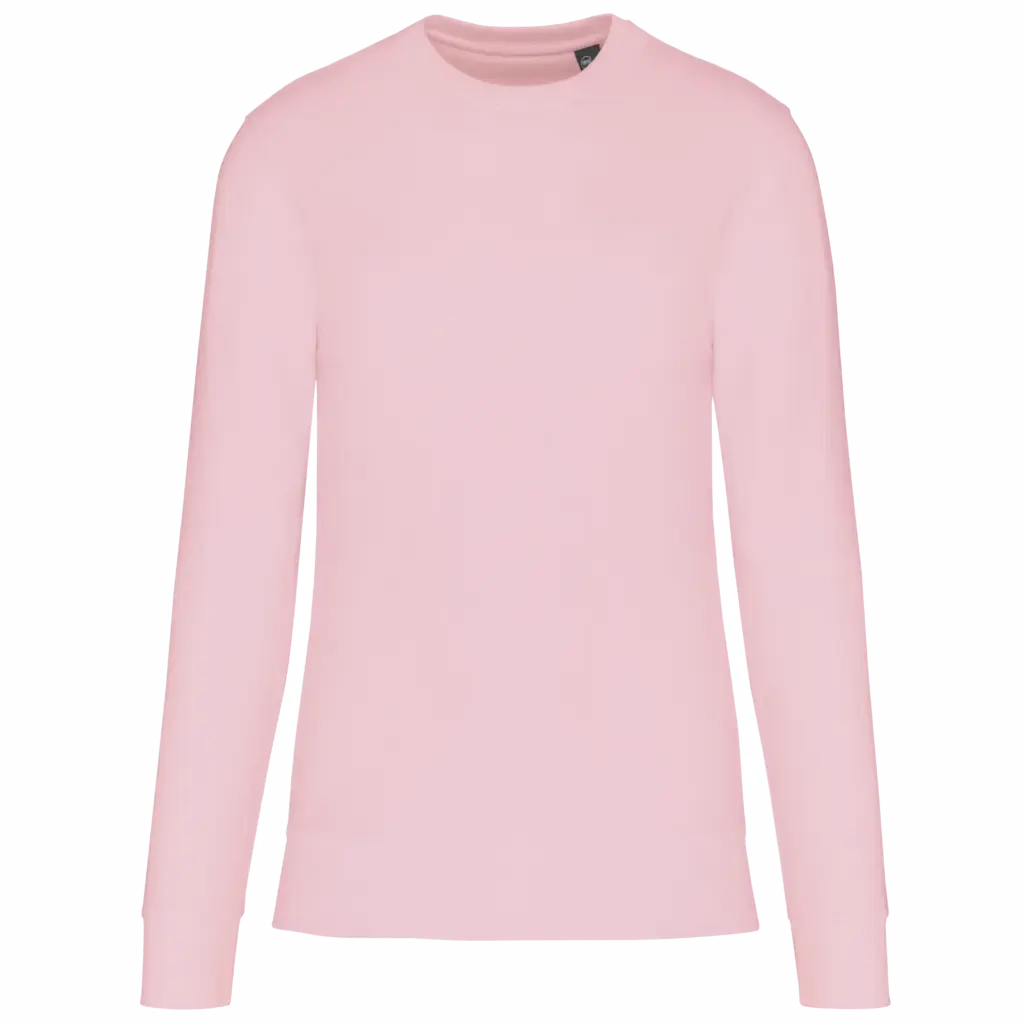 Ecologische kindersweater met ronde hals, pale pink — productfoto 24