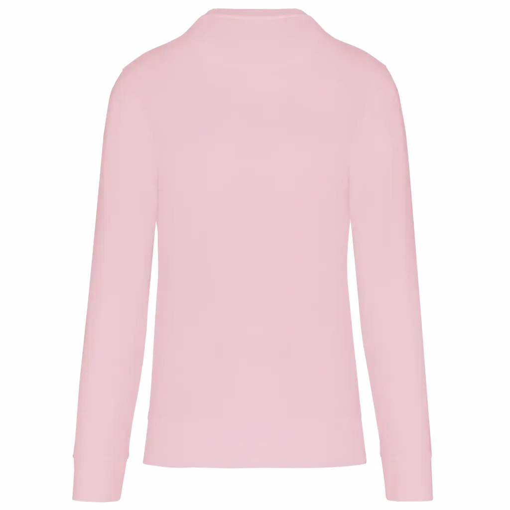Ecologische kindersweater met ronde hals, pale pink — productfoto 25