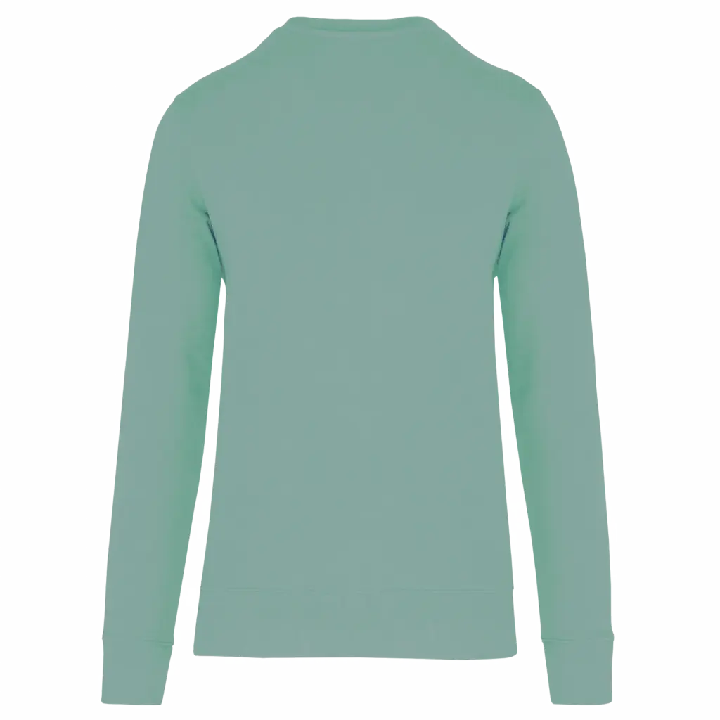 Ecologische kindersweater met ronde hals, sage — productfoto 31