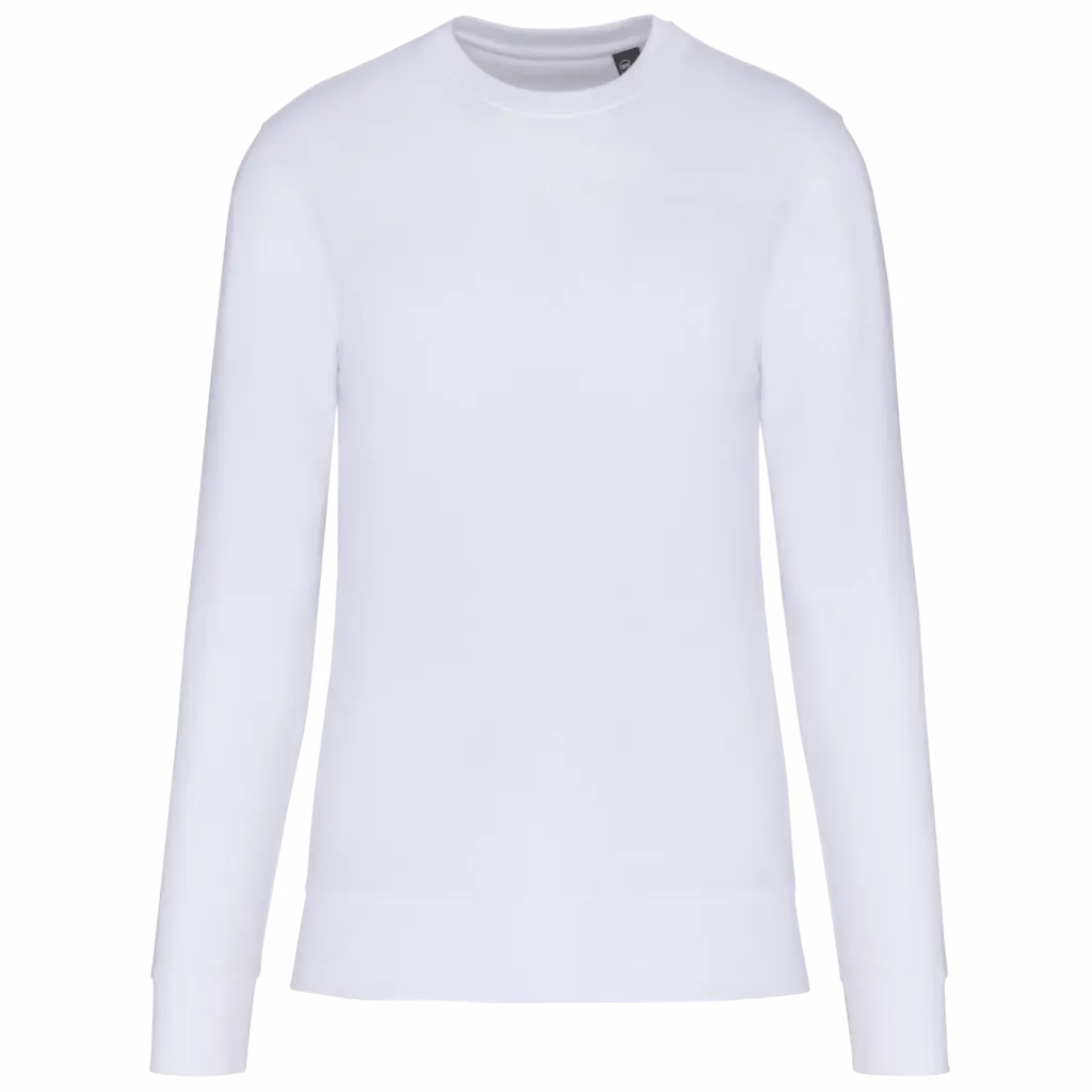 Ecologische kindersweater met ronde hals, white — productfoto 33