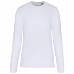 Ecologische kindersweater met ronde hals, white — productfoto 33