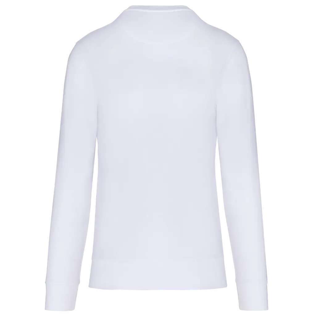 Ecologische kindersweater met ronde hals, white — productfoto 34