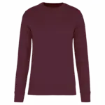 Ecologische kindersweater met ronde hals, wine — productfoto 36